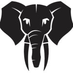 Elephant Icon Front View